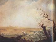 Carl Gustav Carus Boat Trapped in Blocks of Ice (mk10) Sweden oil painting artist